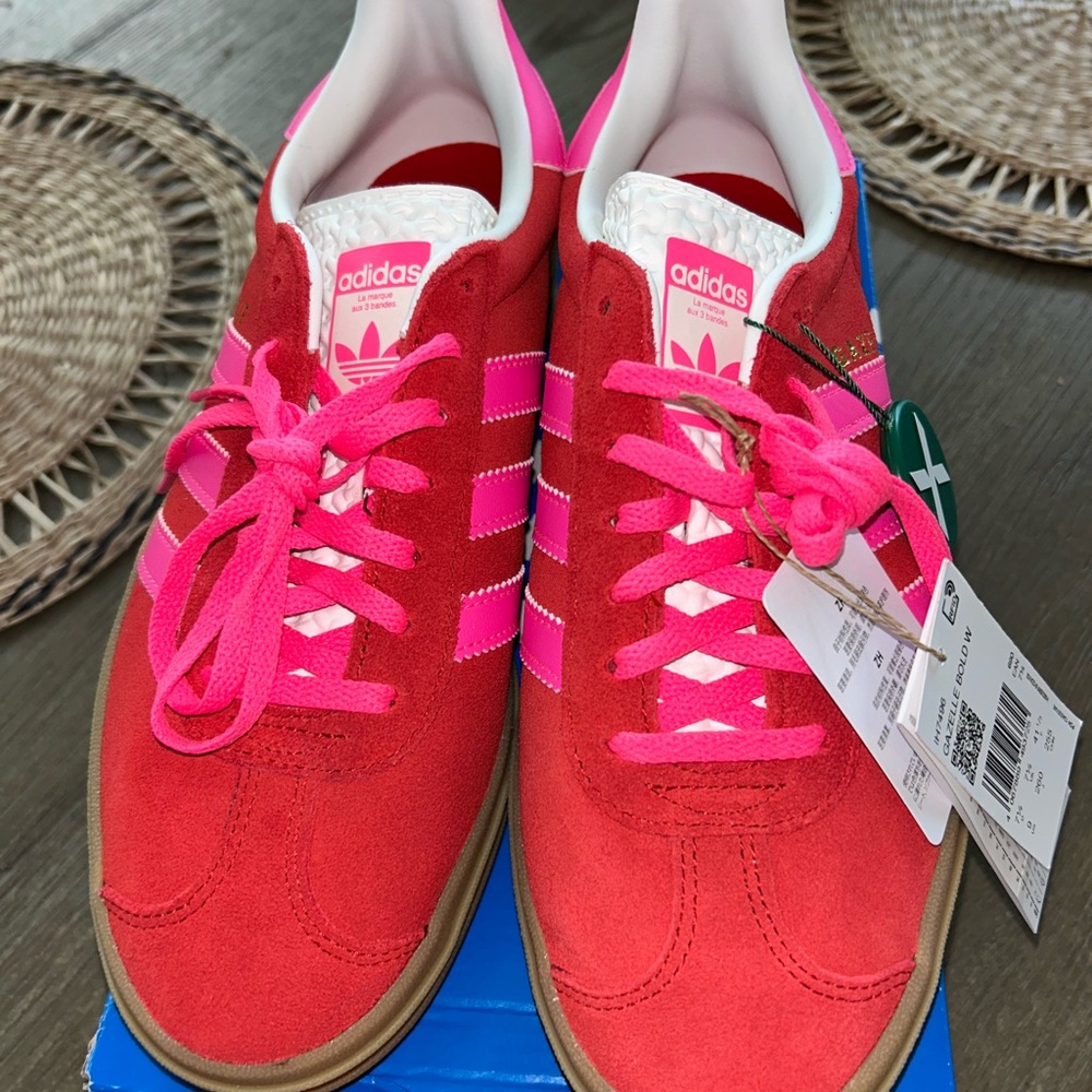 ADIDAS GAZELLE BOLD - Collegiate Red/Lucid Pink/Core White